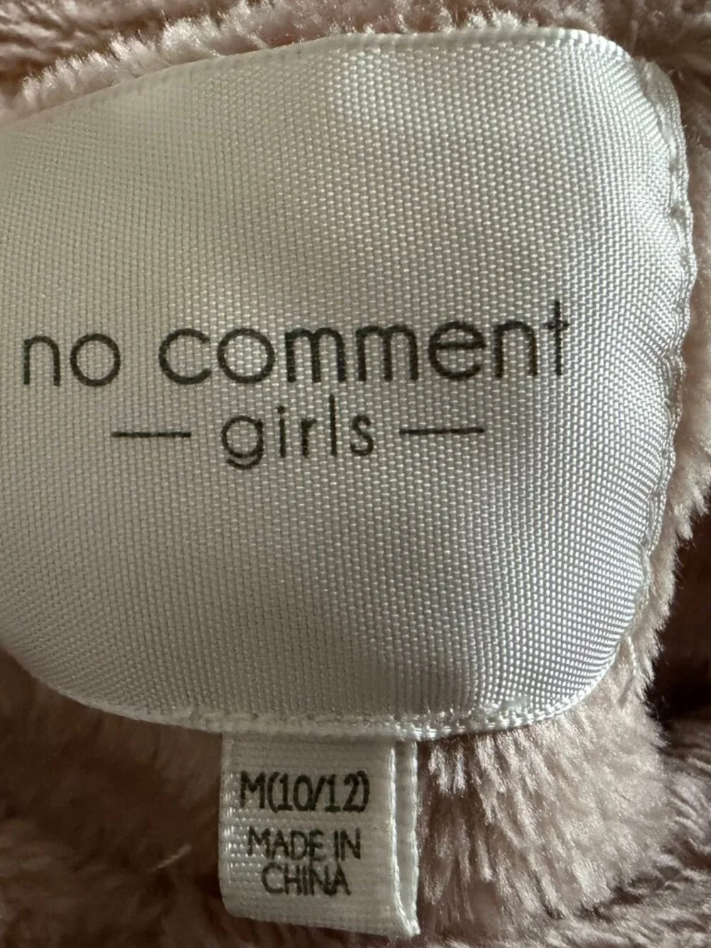 No Comment hoodie for girls featuring a city size 10-12